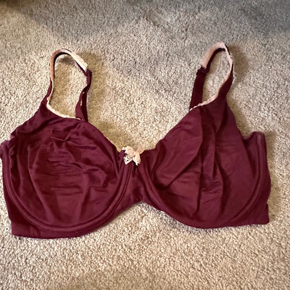 VS 36DDD Unlined Demi - Burgundy